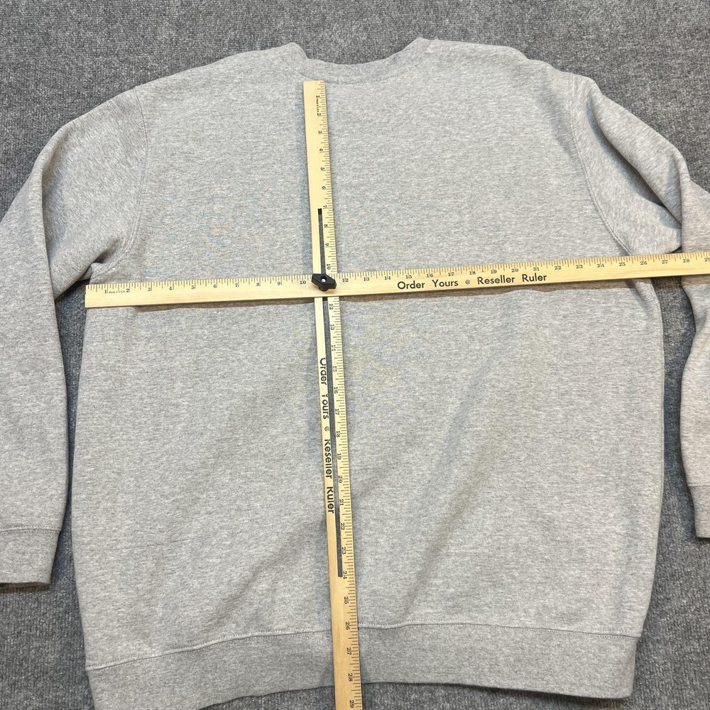 Carhartt Sweatshirt Mens XL Gray Fleece Crewneck Pullover Logo Patch Loose Fit - Picture 8 of 10